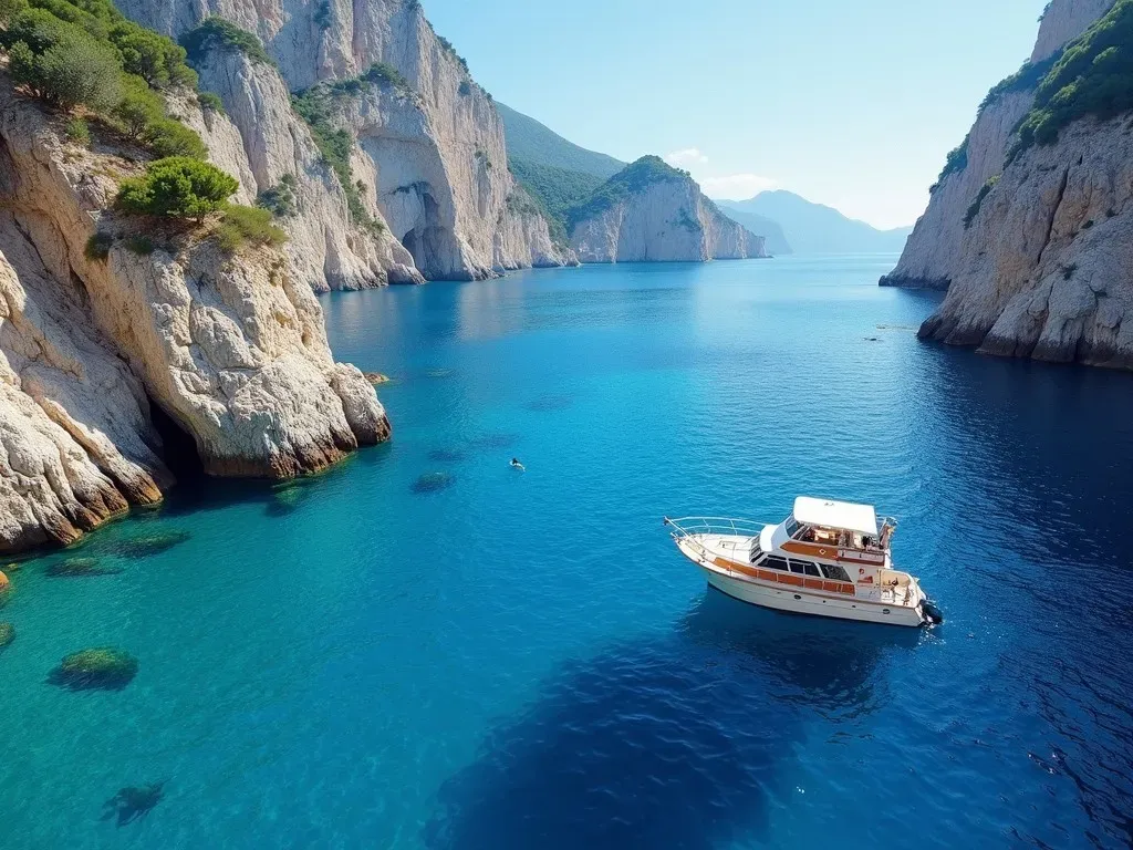 A Boat in the Waters off Capri