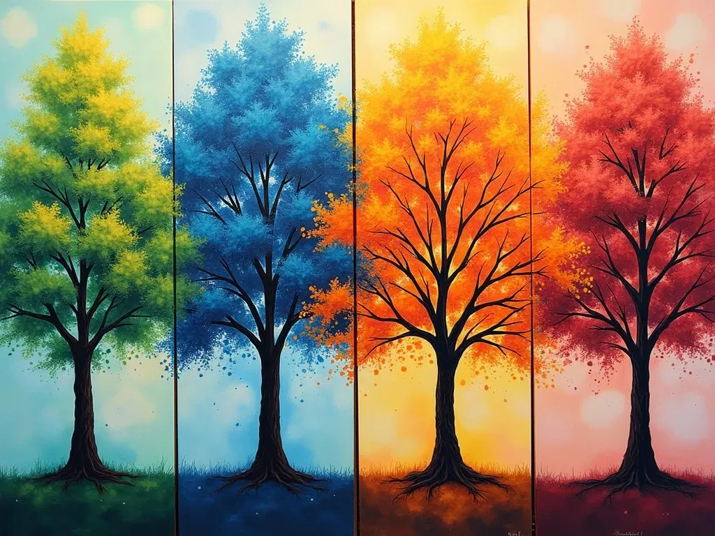 Colorful Paintings of Trees