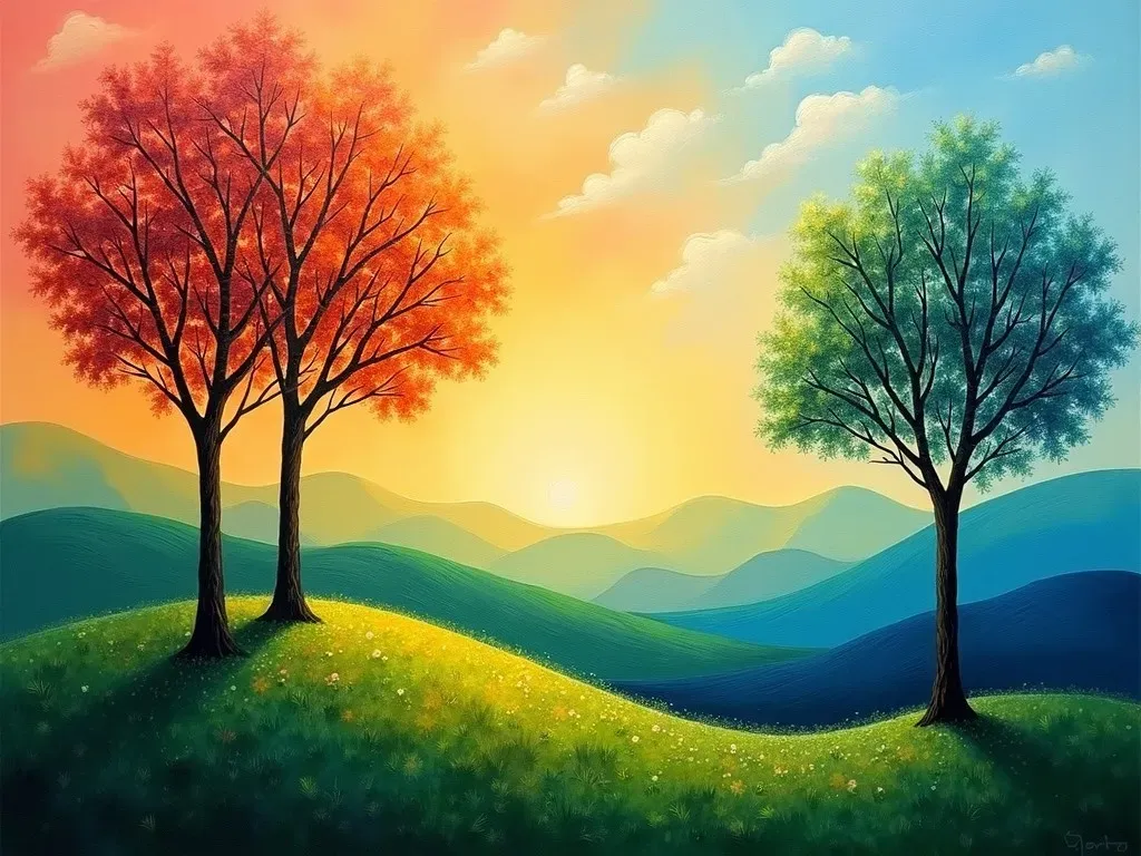 Simple Trees Painting