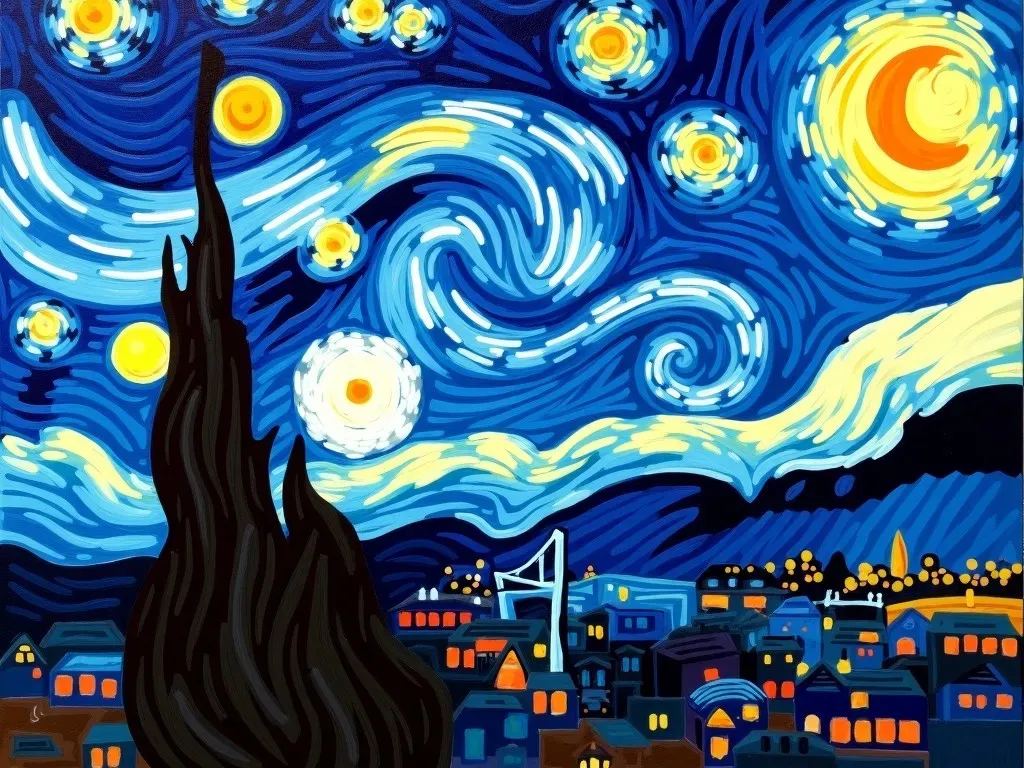 Starry Night Painting