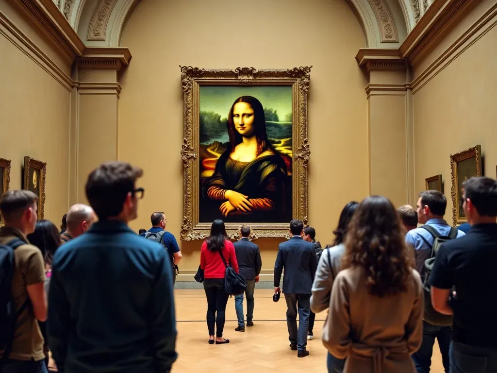 The Mona Lisa at The Louvre