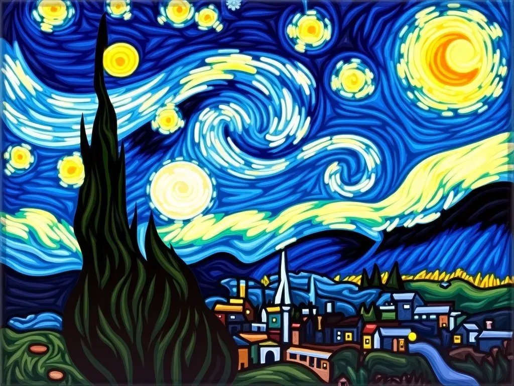 The Starry Night by Vincent van Gogh